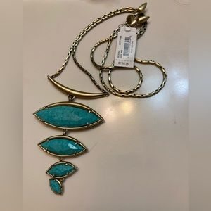 Kendra Scott turquoise adjustable necklace new